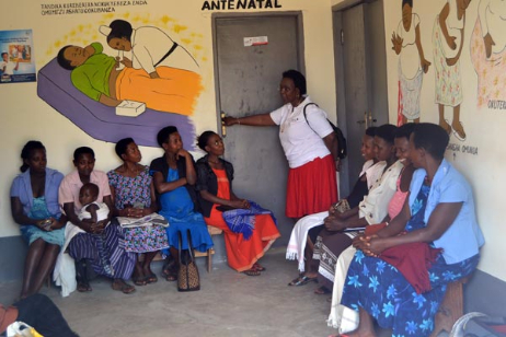 Consulting with local women at the Nyabushenyi Health Center